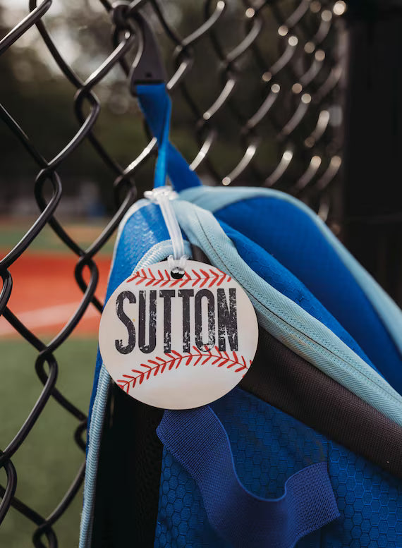 Baseball Equipment Bag Name Tag
