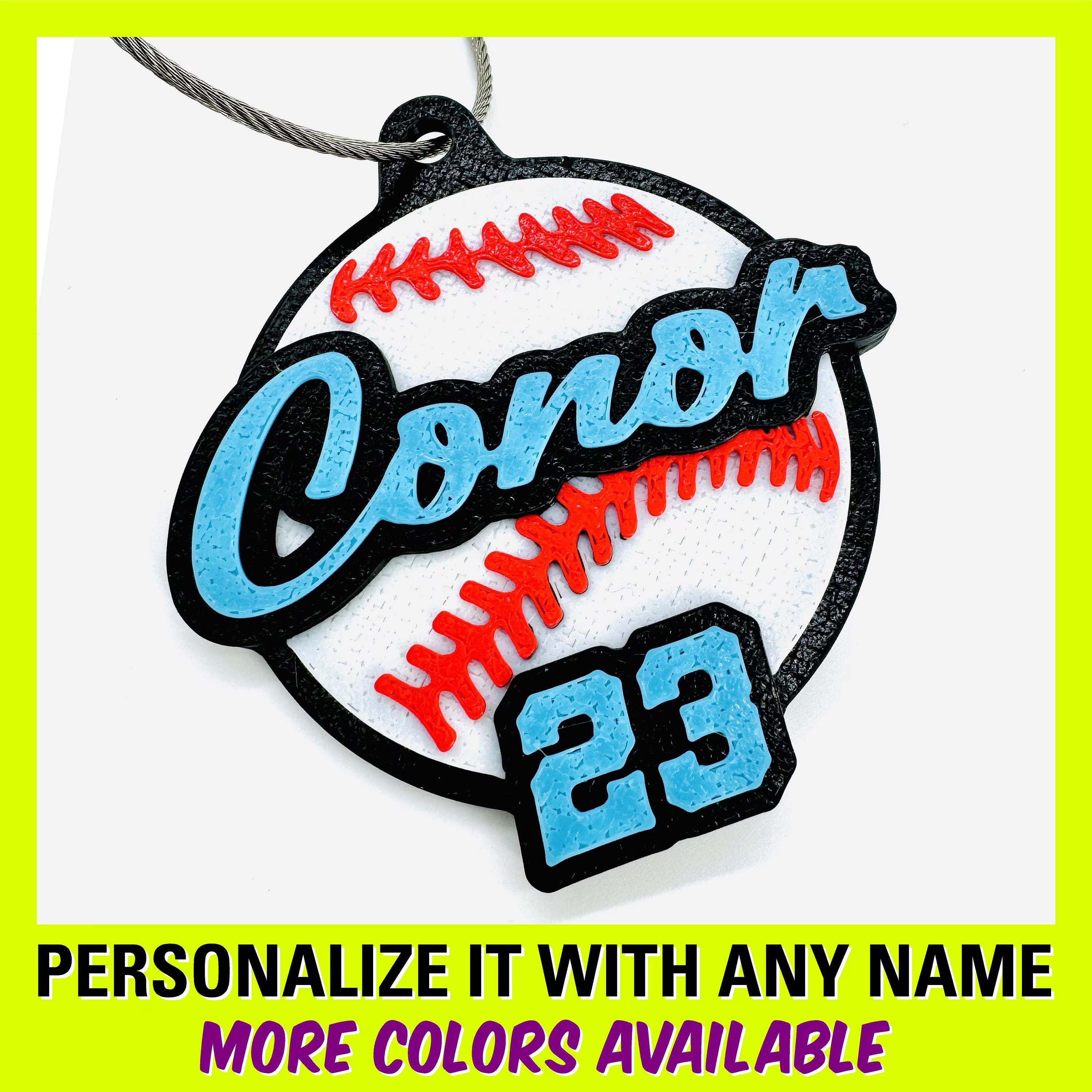 Baseball Equipment Bag Name Tag