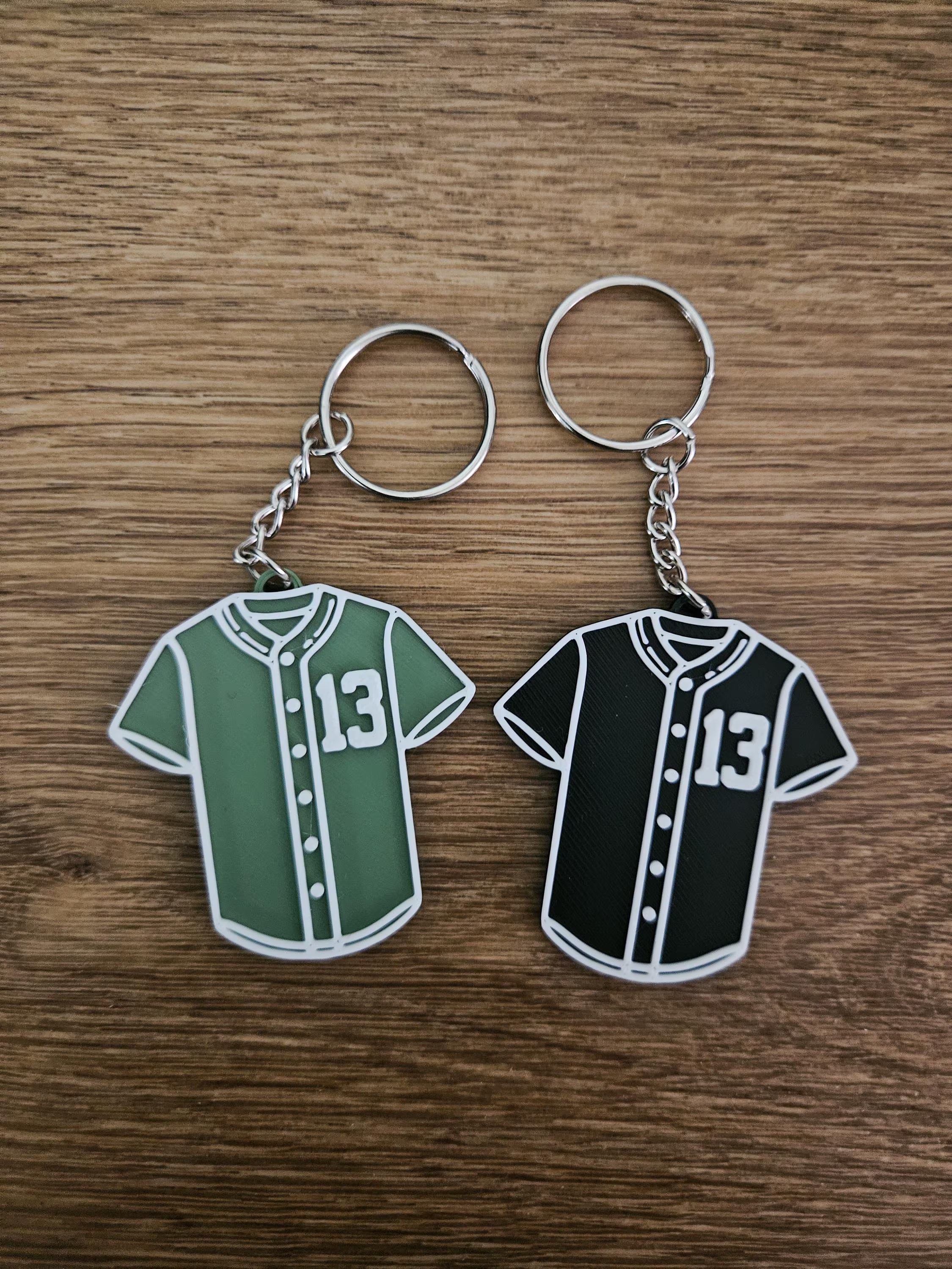 Mini Baseball Jersey Keychain
